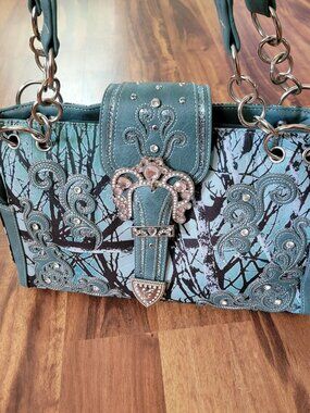 Justin West Turquoise Western Bling Bag